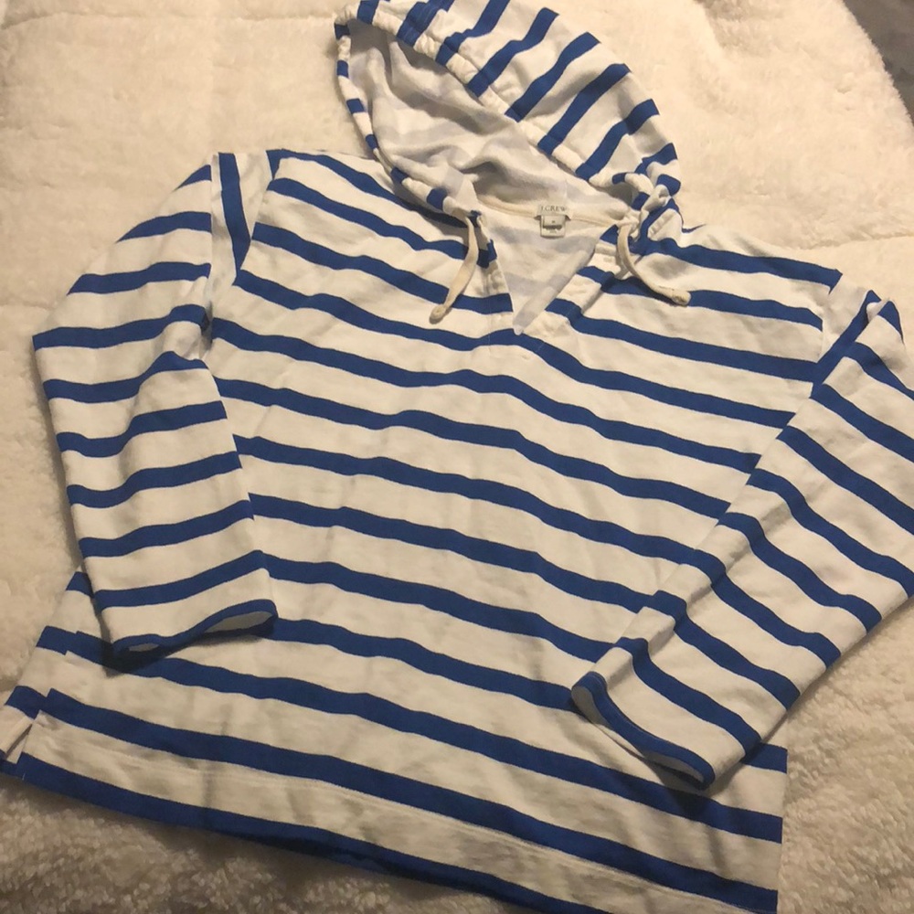 J. Crew cotton hooded shirt